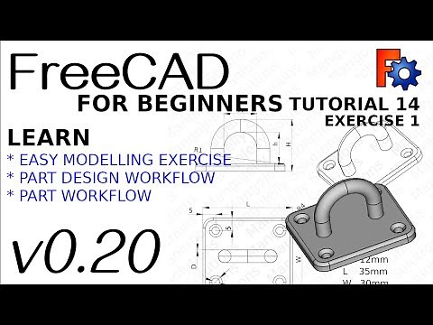 FreeCAD 0.20 For Beginners | 14 | Making a Basic Easy Model with Different Workflows / Workbenches