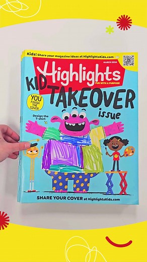 For the first time ever, kids are taking over! 😎 This month’s issue of Highlights magazine showcases kids' submissions with content ranging from a recipe for their favorite bagel sandwich to an inspiring poem about springtime. With a big empty space on the front, kids are encouraged to finish the cover with doodles and color, making it totally their own. Don’t forget to share their awesome creations with us! Use #MyHighlightsKid for a chance to be featured. | Highlights for Children