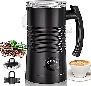Electric Milk Frother, 11.8oz/350ml Milk Frother and Steamer, Automatic Hot and Cold Foam Maker for Coffee, Latte, Cappuccino, Macchiato, Hot Chocolate
