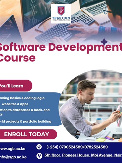 The tech industry rewards skill — not guesswork. Our Software Development course equips you with core programming knowledge, problem-solving skills, and real-world development practices needed in today’s digital workplaces. 📌 Structured learning 📌 Practical projects 📌 Career-relevant skills Enroll today: ink on the bio. #SoftwareDevelopment #TechSkills#DigitalSkills#futureofwork#TechCareers #tsgb