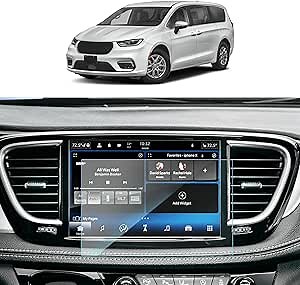 SKTU for 2025 2026 Chrysler Pacifica Screen Protector 10.1 Inch for 2021-2026 Chrysler Pacifica/ 2021-2026 Dodge Durango 2024 2025 2026 Pacifica Accessories Tempered Glass [Anti-Scratch, Ultra HD, Anti-Glare, 9H Hardness]