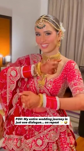 Captured Chronicles™️| Wedding Content Creators on Instagram: "Every Indian bride’s dialogue until wedding is done!🤯❤️ shot & edited by @capturedchronicles___ 📸 bride @bhumikamalhotra22 👰‍♀️ couple page @bhumi.ka.chirag 👫 {indian bride, wedding, dialogue, red bride, beauty} #indianbride #indianbride2025 #indianbridemakeup #indianbridelook #redlehenga #authentic #redbride #dialogues #dialoguelover #tantrums #bridesofindia #bridesofinstagram #viralbrides #viralindianbrides"