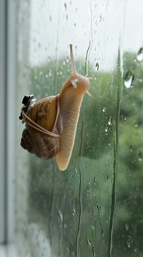 POV: You’re a Snail Moving Across Wet Glass 🐌 (Satisfying)