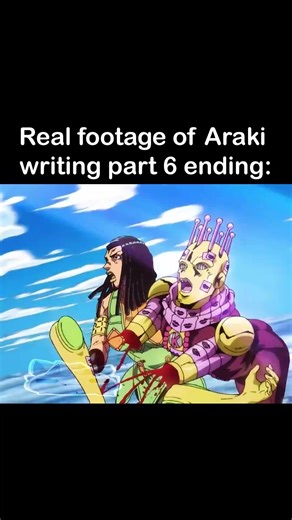Araki writing Part 6 ending #jjba #jojo