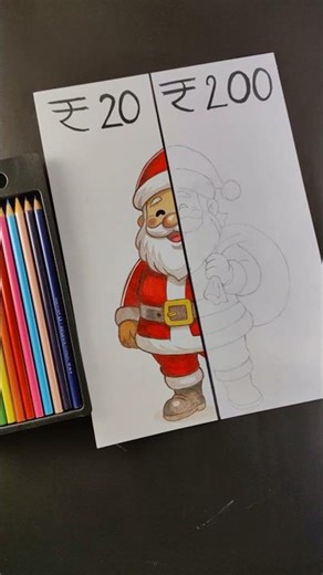Santa Claus drawing ❤️ Christmas day ✨🌲 #christmas #drawing #trending #shorts