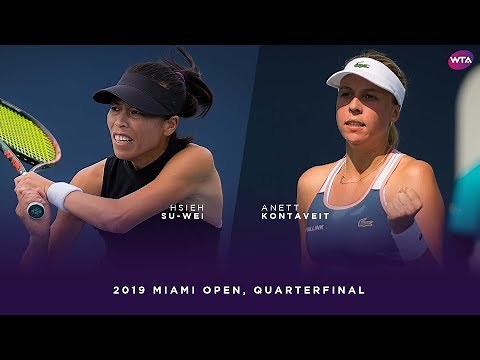 Hsieh Su-Wei 謝淑薇 vs. Anett Kontaveit | 2019 Miami Open Quarterfinal | WTA Highlights