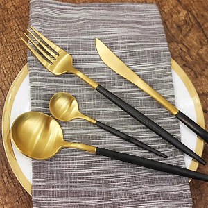 [Hot Item] Elegant Gold Cutlery Stainless Steel Cutlery Set Wedding S. S Flatware Set