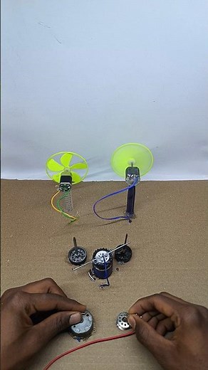 ⚡ Dual DC Motor Fan with Switch Mechanism | Amazing DIY Science Project