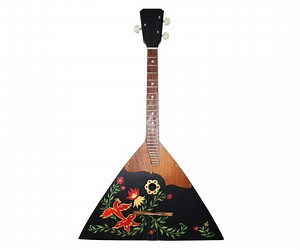 Balalaika 3 Strings Prima, Handmade Folk Musical Instrument, Made in Ukraine, Hand Painted Black, Natural Wood, Very Beautiful Sound! - Etsy