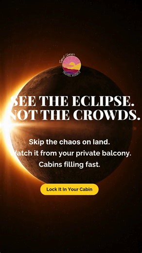 You’ve got no excuse—this eclipse only happens once. 🌑 This isn’t just a cruise. It’s the only way to watch the 2026 solar eclipse in style—by sea, champagne in hand, as the sky turns to twilight. We knew this would be the ultimate reset, so we planned ahead—securing exclusive group pricing before the world caught on. But here’s the truth: the cruise line can reclaim those cabins at any time. When they do, your front-row seat to history disappears. And if you think this is special, wait until 2