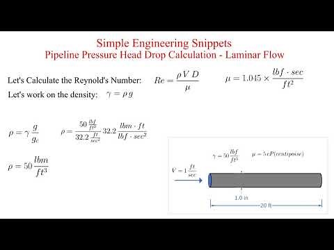Pipeline Headloss Calculation Laminar Flow
