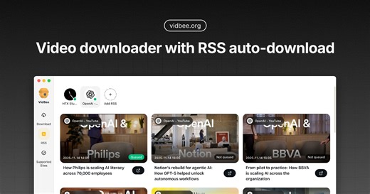 VidBee – Personal Media Archive & AI Content Hub