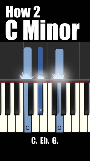 How to play a C minor chord on piano #pianochords