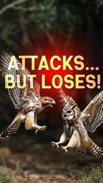 Part (1)Peregrine Falcon Attacks Owl... Revenge at Night! ⚡🦉