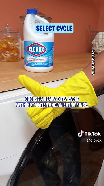 ^When you want to know *exactly* how much bleach to use for white clothes. ​ ​#Clorox #CleanTok #LaundryHack #DeepClean