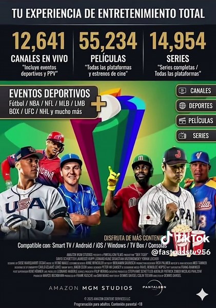 ¿Fanático del deporte? 🏈⚽🏀⚾️ Con Fast Pass TV no te pierdes ni un segundo del juego. Disfruta partidos en vivo, repeticiones y todos tus deportes favoritos desde la comodidad de tu casa. 📺 Más deportes. 🔥 Más emoción. 🚀 Todo en un solo lugar: Fast Pass TV.