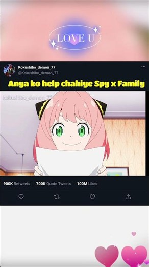 anya ko help chahiye season 1 Spy x Family #anime #trending