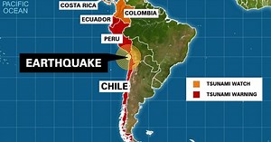 Σε συναγερμό για τσουνάμι όλες οι δυτικές ακτές της Λατινικής Αμερικής