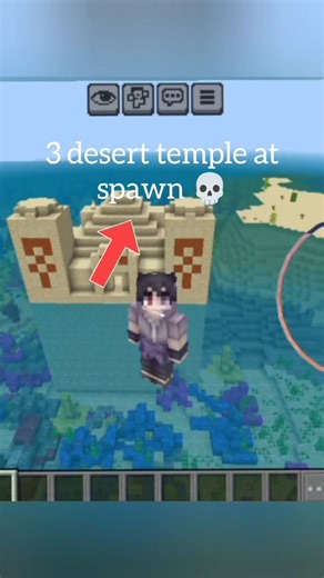 3 desert temple at spawn in this seed 💀 in Minecraft #minecraft #minecraftdesert #shorts