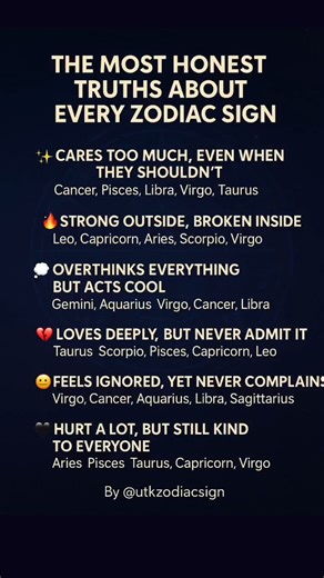 The Most Honest Truths About Every Zodiac Sign 🔮 | Realest Zodiac Facts You’ll Relate To #trending #viral #shorts #astrology | Zodiac Signs 'N Secrets