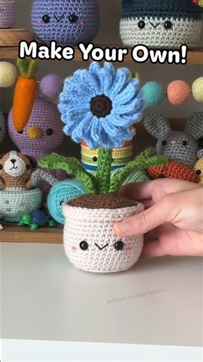 whats your favorite flower?🌷🥰 #crochet #crocheting #amigurumi #crochetpattern #crochetflower #yarn