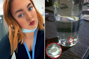 Woman narrowly escapes drinking 'spiked drink' with tablet fizzing in it