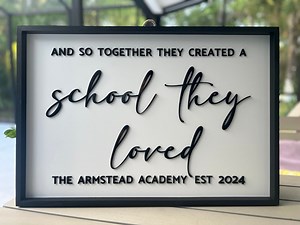 Personalized Homeschool/school Sign: 3D Classroom Decor - Etsy
