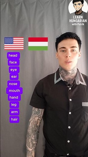 Learn 10 common body parts in Hungarian! #hungarianlanguage #learnhungarian #hungary