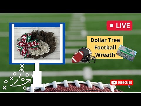 How to Make Football Wreath using the Dollar Tree Frame