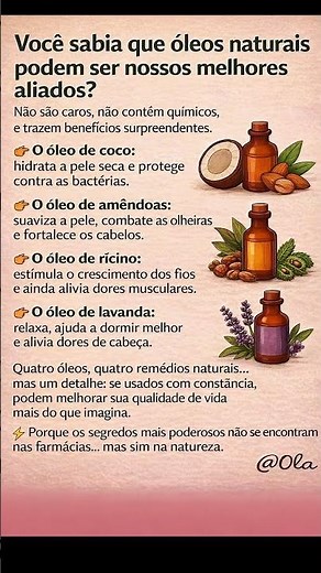 Os benefícios surpreendentes dos óleos naturais para o corpo e a mente #psicologia #frases #bemestar