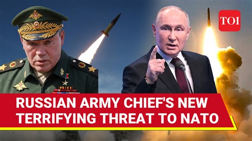 6.2K views · 86 reactions | Russian army chief threatens 'nuclear attack' on #NATO states; 'impossible to now...' Watch | The Times of India | Facebook