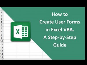 #15 How to Create User Forms in Excel VBA A Step by Step Guide