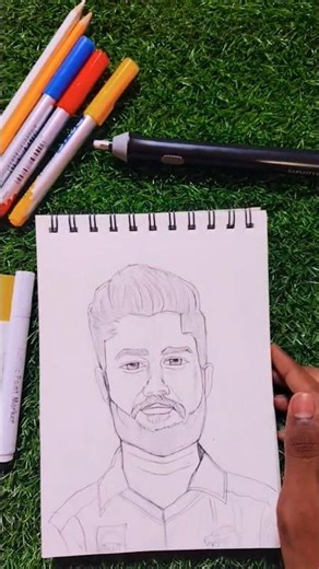 DRAW SANJU SAMSON ✨🔥 || Two Defferent style || #art #drawing #pencilart #anime #sketch #shorts