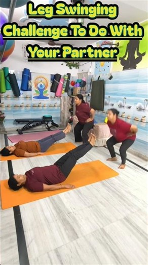 Leg Swing Workout with partner #loosebodyweight #motivation #yoga #weightloss