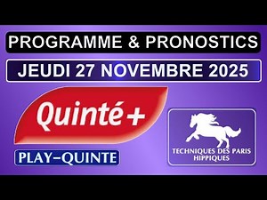 PROGRAMME ET PRONOSTIC QUINTÉ+ DU JEUDI 27 NOV 2025 | ATTELE | R1C1 | VINCENNES #programme_quinté