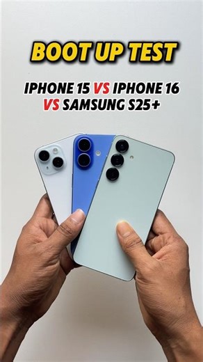 iPhone 16 vs iPhone 15 vs Samsung S25+ – Boot-Up Race! Fastest Revealed 🚀📱