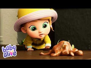 Muddy Puddles Monster! ☄️ Baby Alive Official 🍼 Funny Cartoons for Kids ✨ Kids Videos 💕
