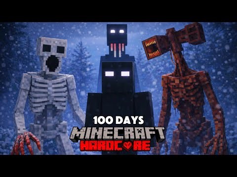 I Survived 100 Days in The Scariest WINTER Storm in Minecraft