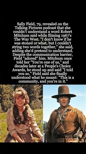 Sally Field Says She Couldn't Understand Robert Mitchum on Set of The Way West #shorts #SallyField