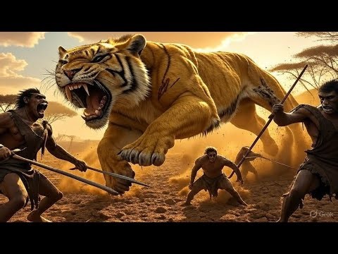Life millions of years ago | How did prehistoric humans cope with giant saber-toothed tigers?