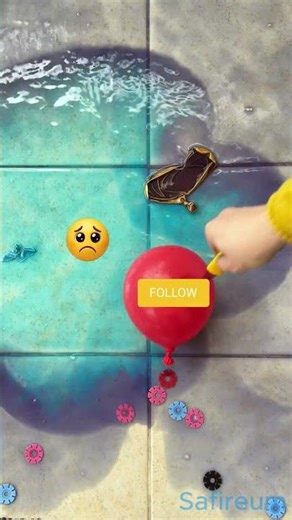 Popping balloons filled with colorful water and smiley surprises 💦🎈✨ #poppballons #balloon #asmr