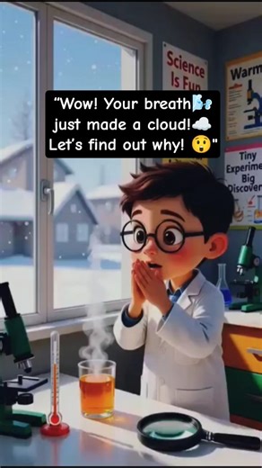 Why can we see our breath in cold weather? ❄️ Warm breath meets cold air!