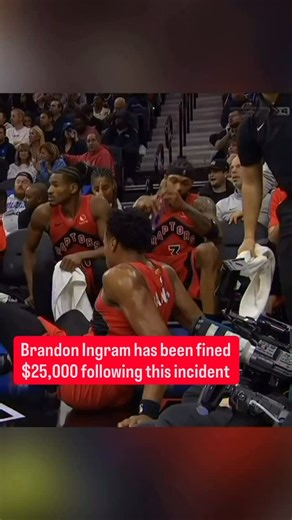 603K views · 32K reactions | Raptors’ Brandon Ingram has been fined for throwing a water bottle that hit a game attendant and delayed play vs. the Sixers. | NBA on ESPN | Facebook