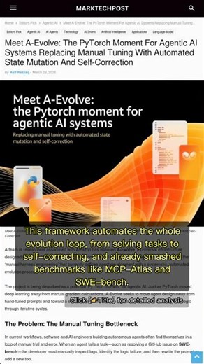 🧐👉 A-Evolve: AI Agents Now Auto-Evolve, No More Manual Tuning Needed #QixNewsAI