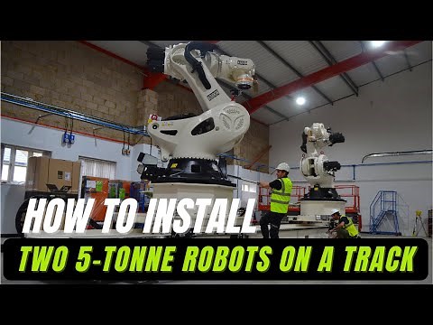 Timelapse - Installing two 5-tonne KUKA robots on 12m track