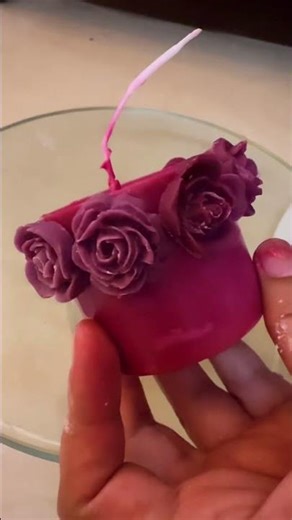 Rose candle design #shorts#rose#candle #handmade
