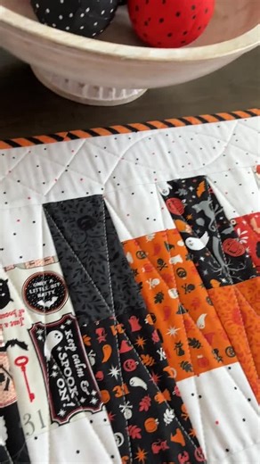 Quilted Halloween Table Runner: Spooky Patchwork Design - Etsy