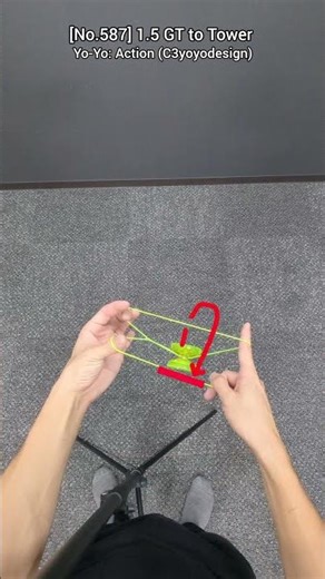 [No.587]🪀Today's Yo-Yo Trick & Tutorial: 1.5 GT to Tower #yoyo #yoyotricks #tutorial
