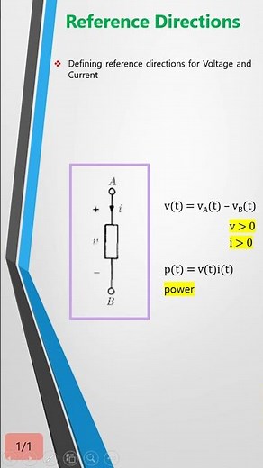 Reference Directions in Electrical Circuits