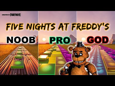Five Nights at Freddy's 1 Song - Noob vs Pro vs God (Fortnite Music Blocks) With Map Code!